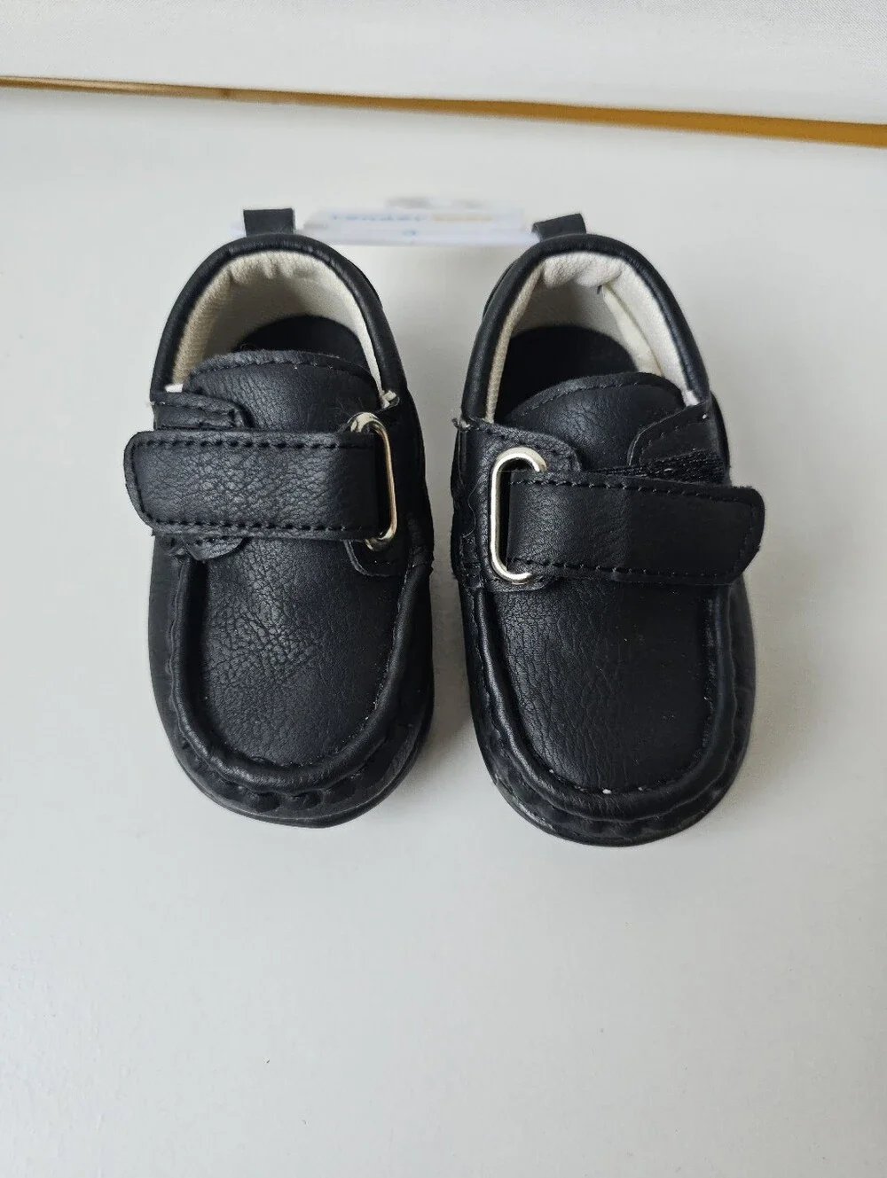Tender Toes Black Baby Loafers Dress Shoes Size 3 NWT